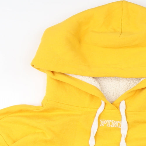 Pink Women's Yellow Hoodie, Size L - Comfy & Stylish
