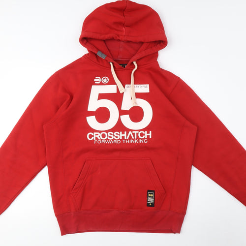 Crosshatch Men's Red Logo Pullover Hoodie M