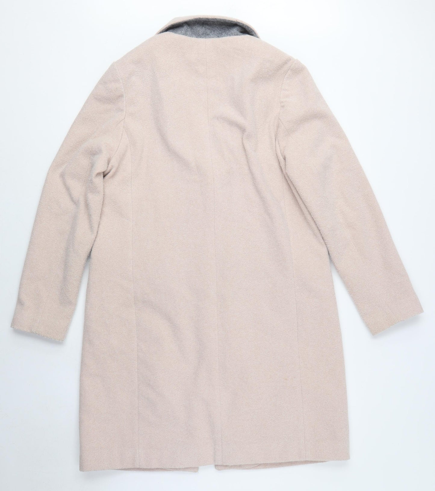 New Look Women's Beige Overcoat Size 8 Long Sleeve