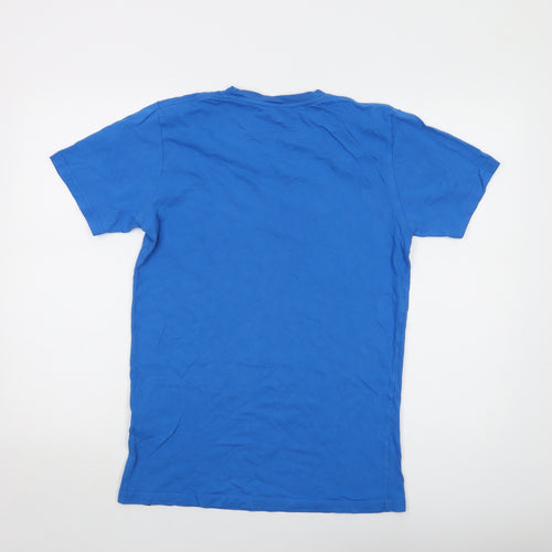 DC Shoes Mens Blue Cotton T-Shirt Size S Crew Neck
