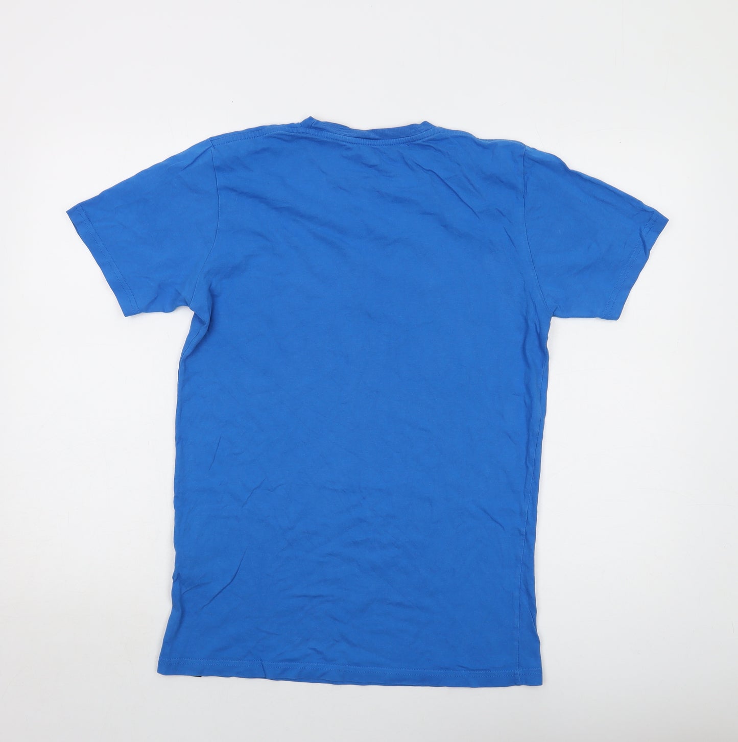 DC Shoes Mens Blue Cotton T-Shirt Size S Crew Neck