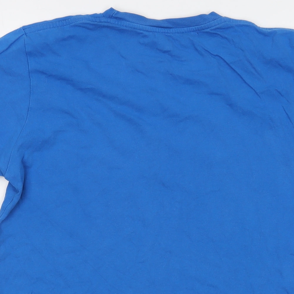 DC Shoes Mens Blue Cotton T-Shirt Size S Crew Neck