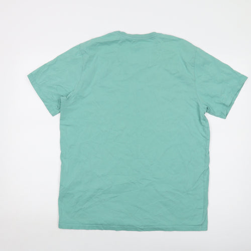 Levi's Mens Green Cotton T-Shirt Size L Crew Neck