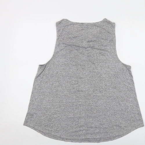 Gap Womens Grey Polyester Basic Tank Size XL Round Neck