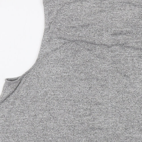 Gap Womens Grey Polyester Basic Tank Size XL Round Neck