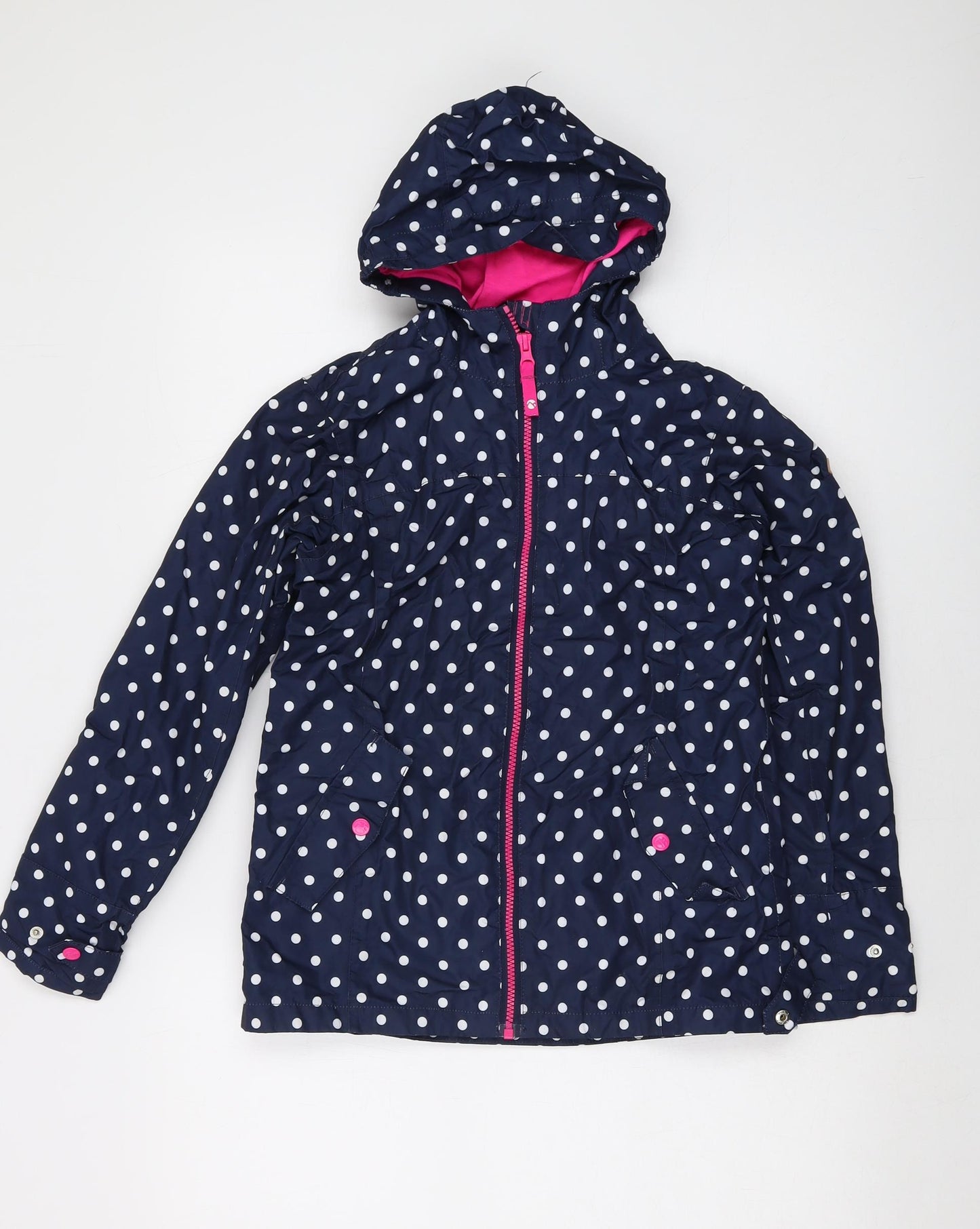 Gelert Girls Blue Polka Dot Jacket Size 11-12 Years Zip