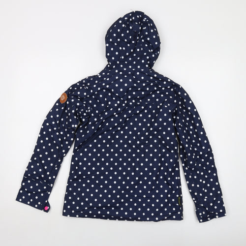 Gelert Girls Blue Polka Dot Jacket Size 11-12 Years Zip