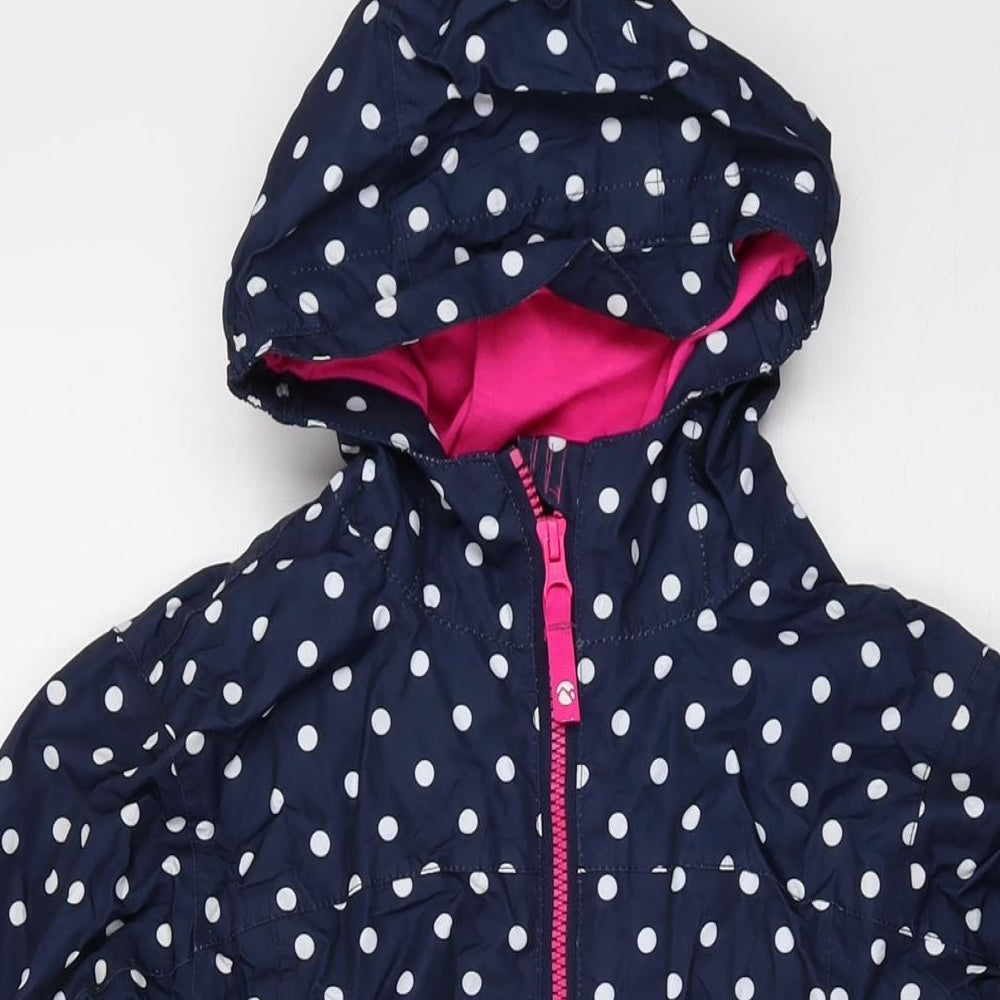 Gelert Girls Blue Polka Dot Jacket Size 11-12 Years Zip