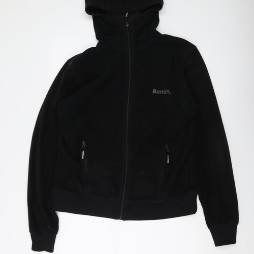 Bench Mens Black Polyester Full Zip Hoodie Size L