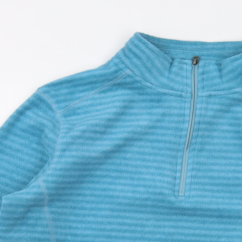 TOG24 Womens Blue Polyester Pullover Sweatshirt Size 12 Zip