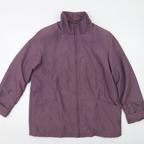 EWM Womens Purple Jacket Size 14 Zip