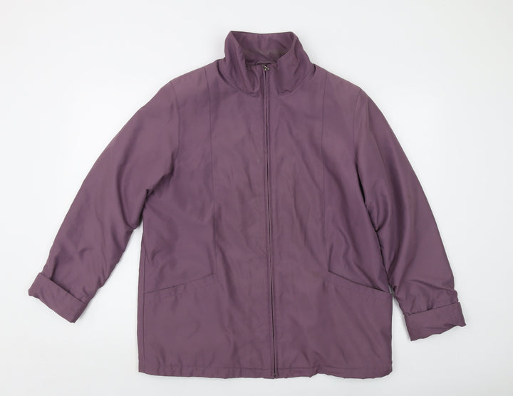 EWM Womens Purple Jacket Size 14 Zip