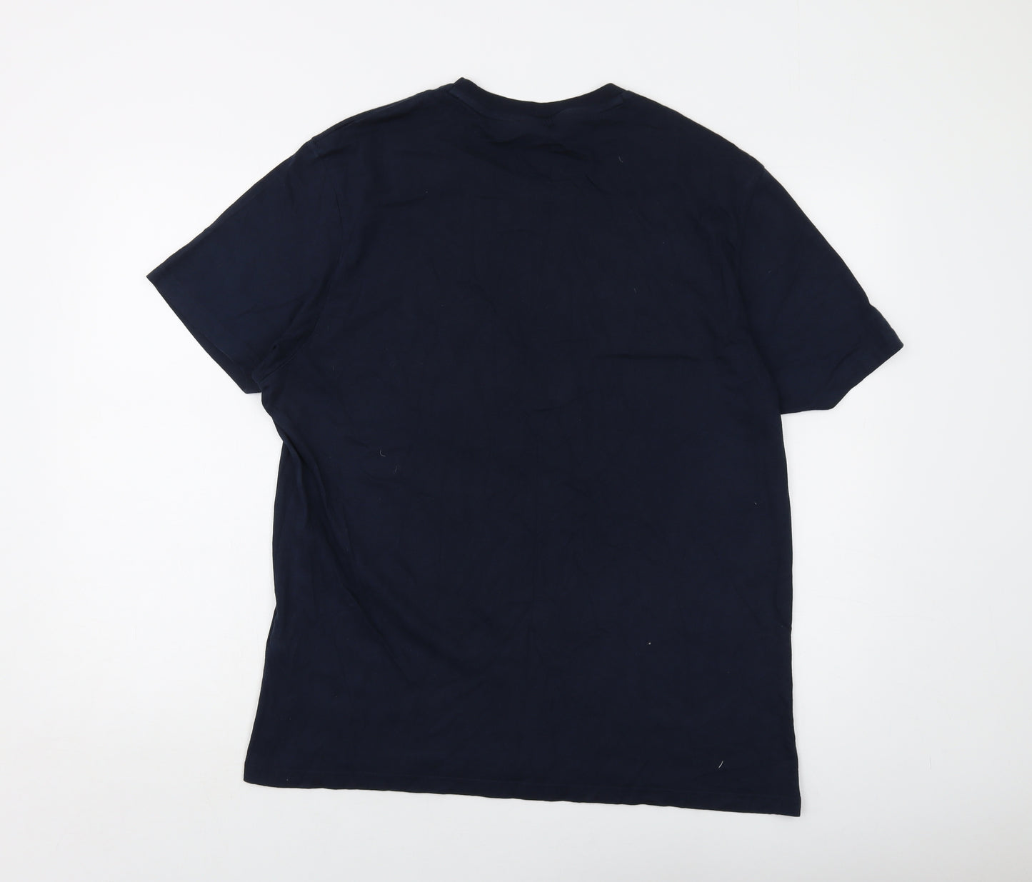 Ben Sherman Mens Blue Cotton T-Shirt Size L Crew Neck
