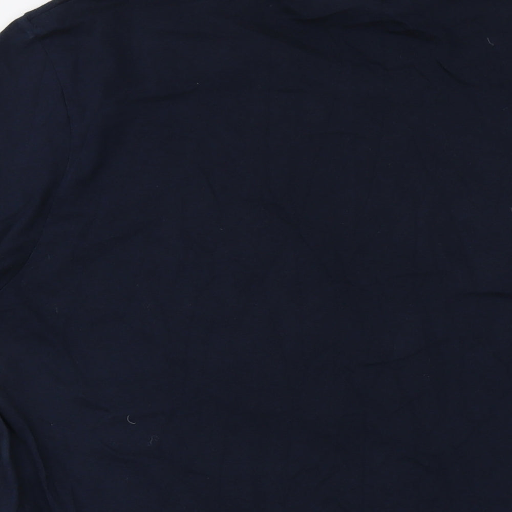 Ben Sherman Mens Blue Cotton T-Shirt Size L Crew Neck