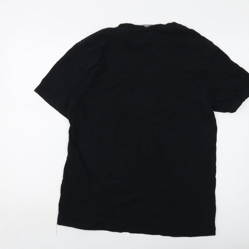 Penn Sport Mens Black Cotton T-Shirt Size M Crew Neck