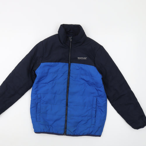 Regatta Boys Blue Puffer Jacket Jacket Size 9-10 Years Zip