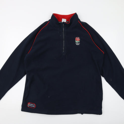 England Rugby Mens Blue Polyester Pullover Sweatshirt Size L