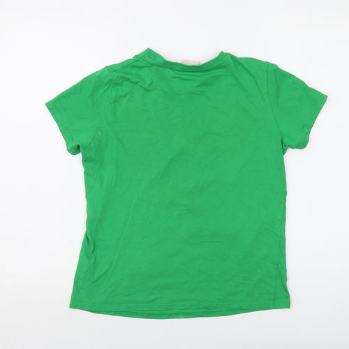 Minecraft Boys Green Cotton Basic T-Shirt Size 11-12 Years Crew Neck Pullover