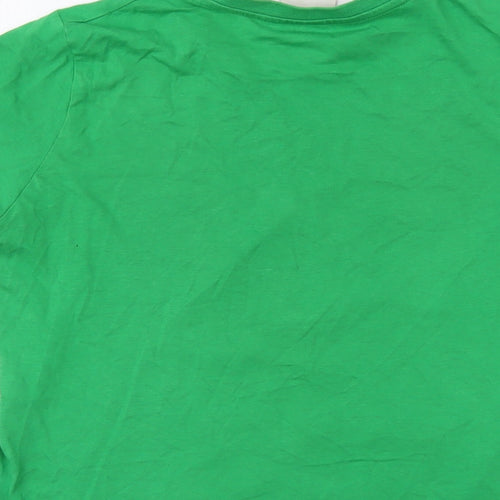 Minecraft Boys Green Cotton Basic T-Shirt Size 11-12 Years Crew Neck Pullover