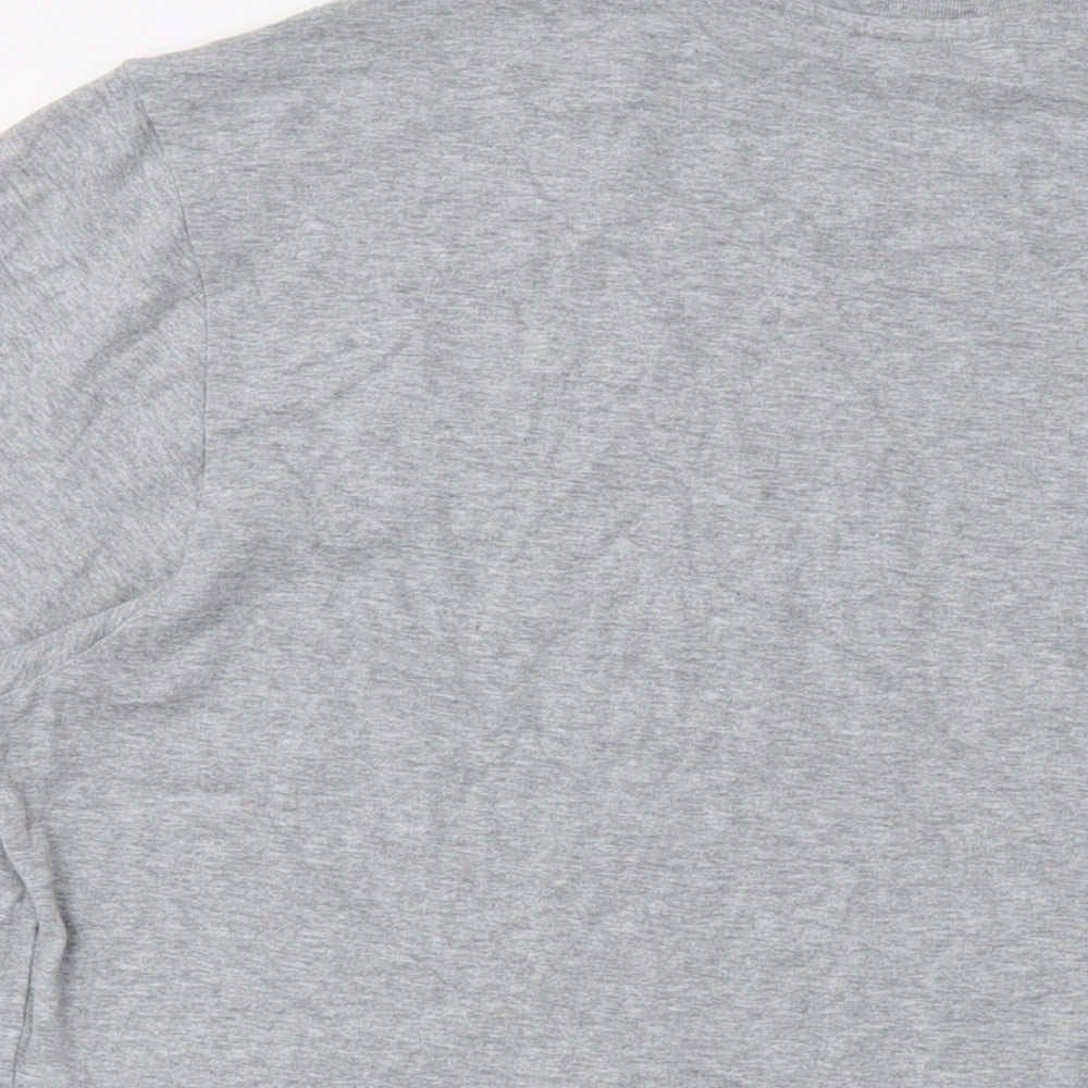 Ben Sherman Mens Grey Cotton T-Shirt Size L Crew Neck