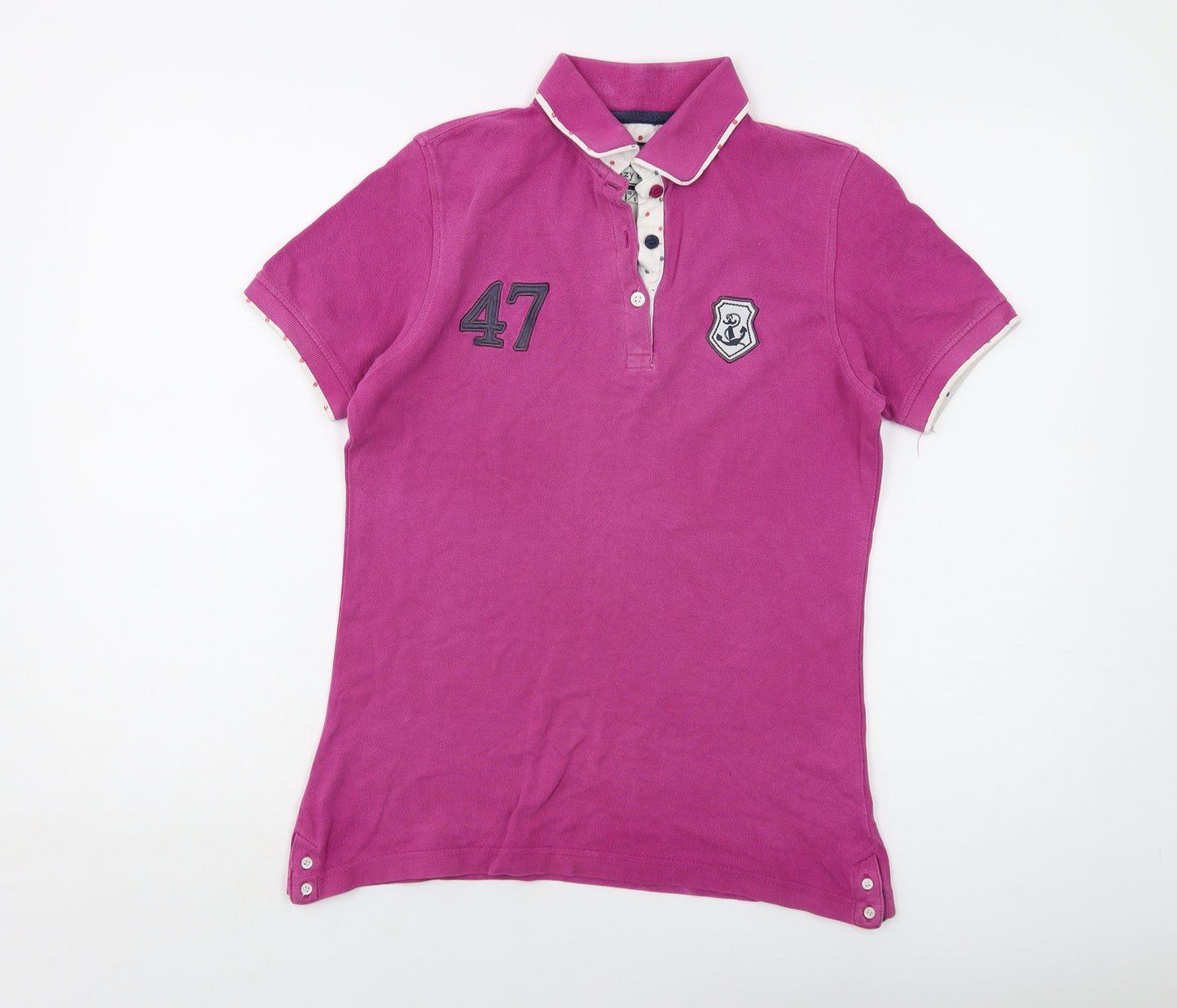 Hazy Blue Womens Purple Cotton Basic Polo Size 10 Collared