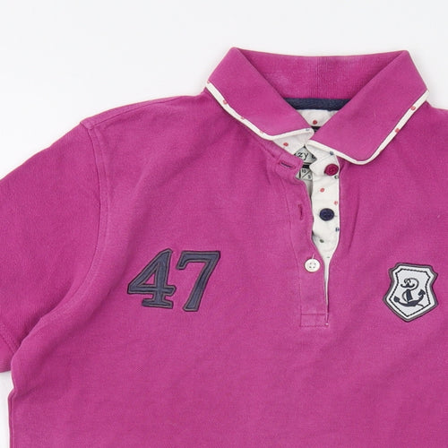 Hazy Blue Womens Purple Cotton Basic Polo Size 10 Collared