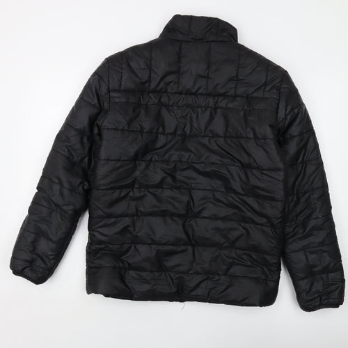 BKFF Womens Black Puffer Jacket Jacket Size 12 Zip