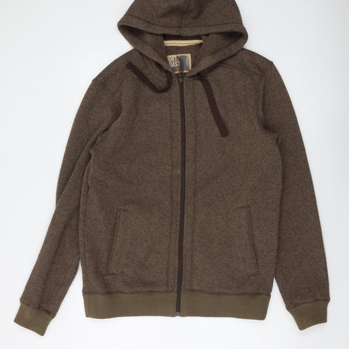 North Coast Mens Brown Polyester Full Zip Hoodie Size M