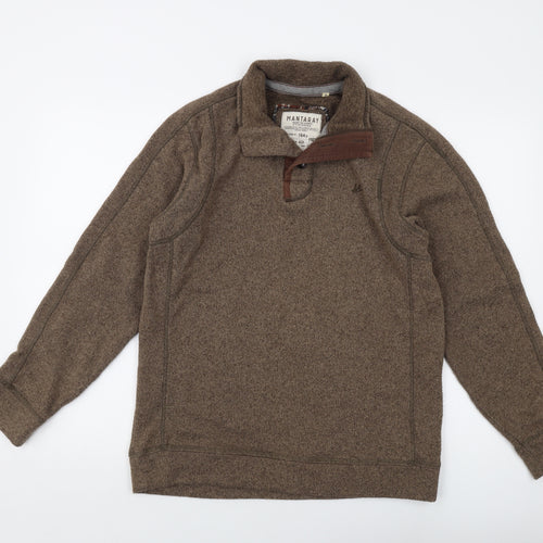 MANTARAY PRODUCTS Mens Brown Polyester Pullover Sweatshirt Size M