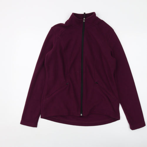 Marks and Spencer Womens Purple Jacket Size 12 Zip