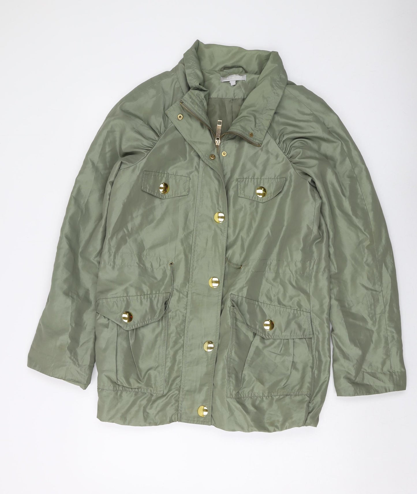 Red Herring Womens Green Jacket Size 10 Zip
