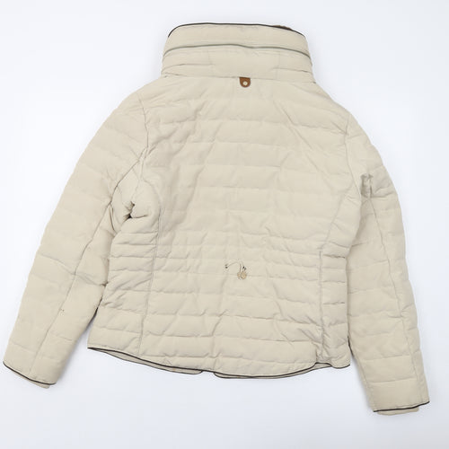 Marks and Spencer Womens Beige Jacket Size 14 Zip