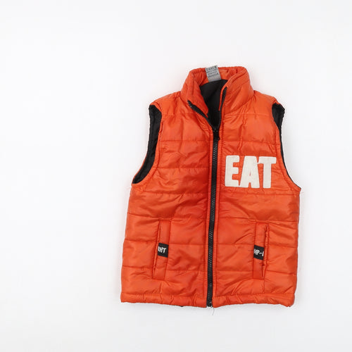 Mincirik Boys Orange Gilet Waistcoat Size 4 Years Zip