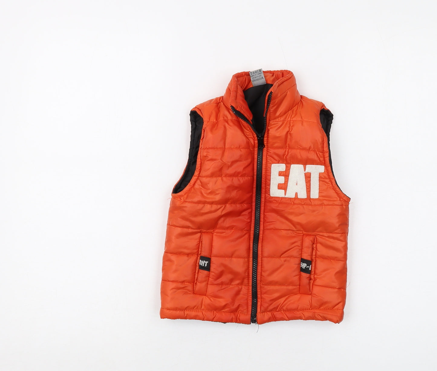 Mincirik Boys Orange Gilet Waistcoat Size 4 Years Zip