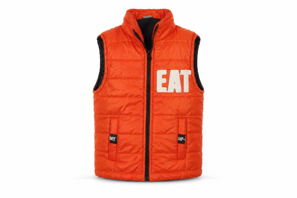 Mincirik Boys Orange Gilet Waistcoat Size 4 Years Zip