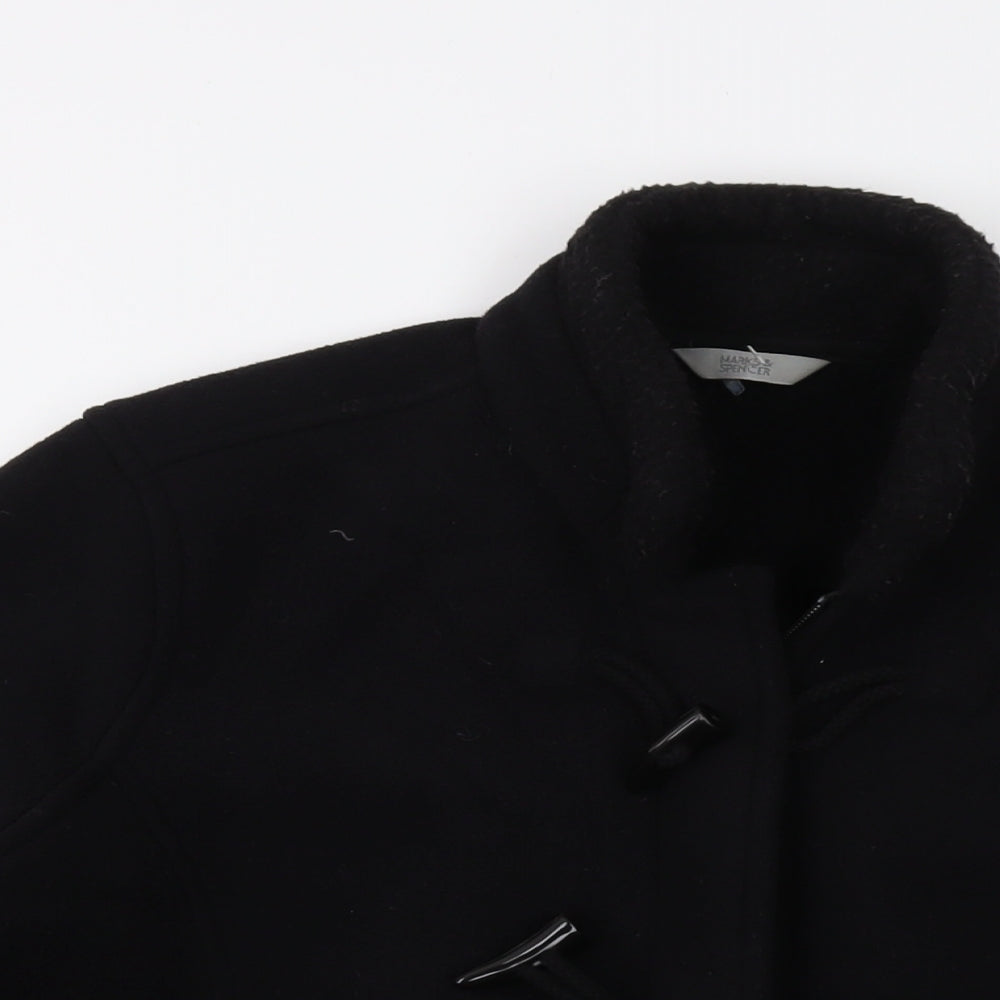 Marks and Spencer Womens Black Jacket Size 16 Zip