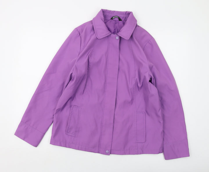 Bonmarché Womens Purple Jacket Size S Zip