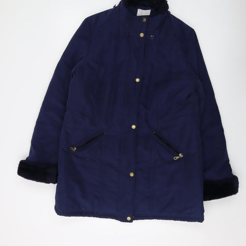 John Lewis Womens Blue Jacket Size 14 Zip