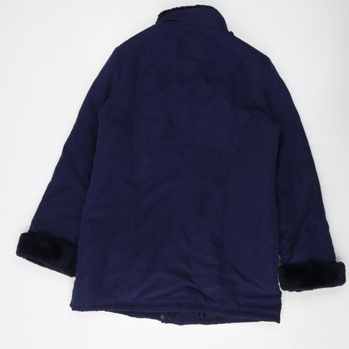 John Lewis Womens Blue Jacket Size 14 Zip