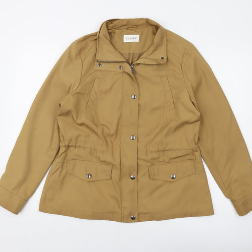 Marks and Spencer Womens Beige Jacket Size 14 Zip