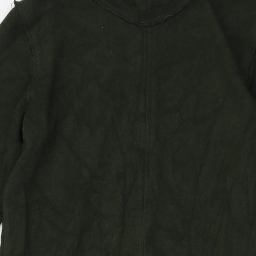 Zara Womens Green Acrylic Tunic Blouse Size M Round Neck