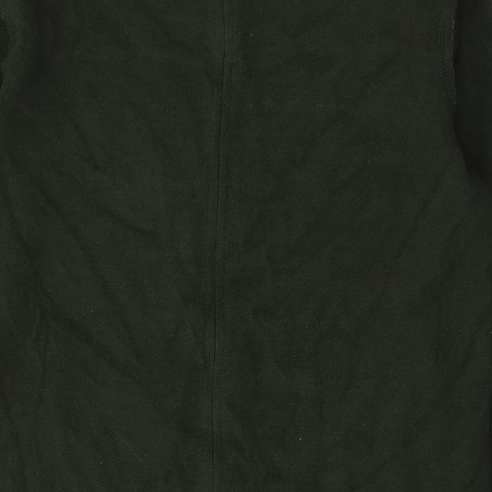 Zara Womens Green Acrylic Tunic Blouse Size M Round Neck