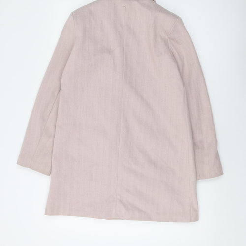Boohoo Womens Pink Jacket Size 8 Button