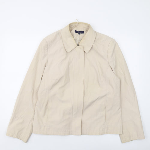 Debenhams Womens Beige Jacket Size 18 Zip