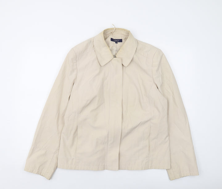 Debenhams Womens Beige Jacket Size 18 Zip