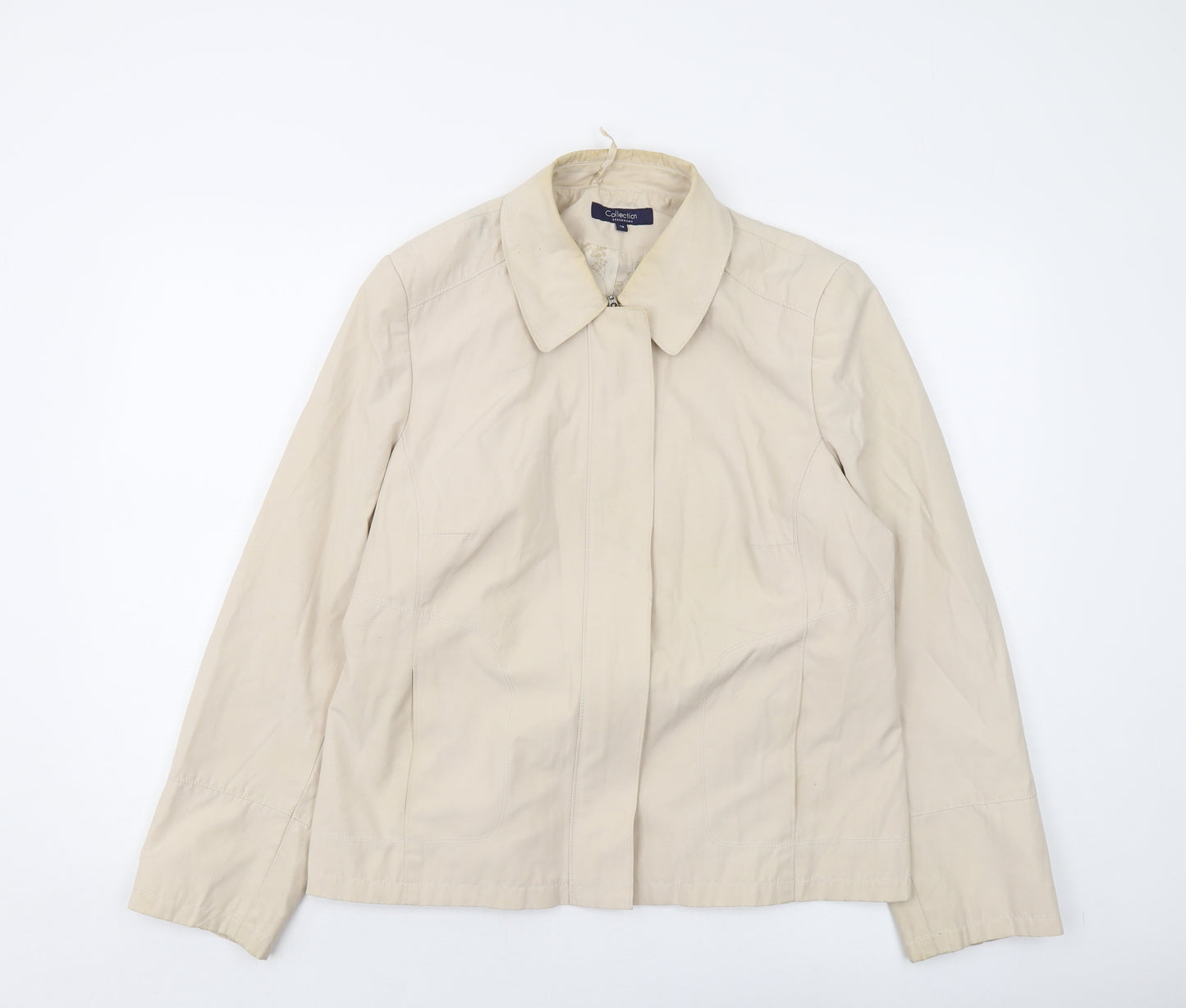 Debenhams Womens Beige Jacket Size 18 Zip