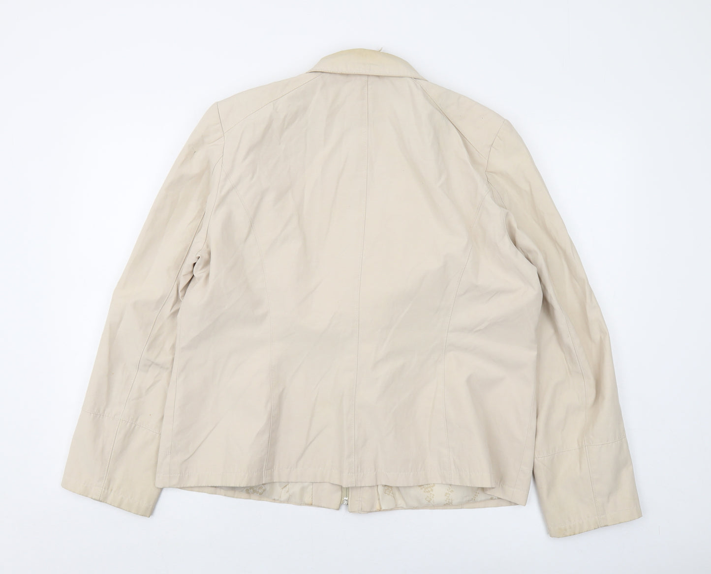 Debenhams Womens Beige Jacket Size 18 Zip