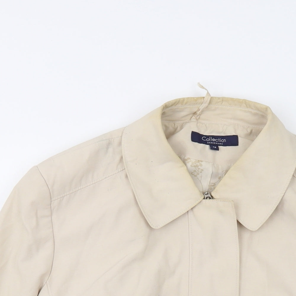 Debenhams Womens Beige Jacket Size 18 Zip