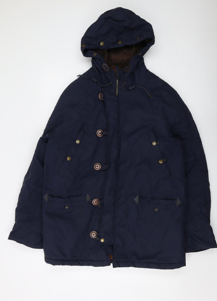 Red Herr Mens Blue Jacket Size L Zip
