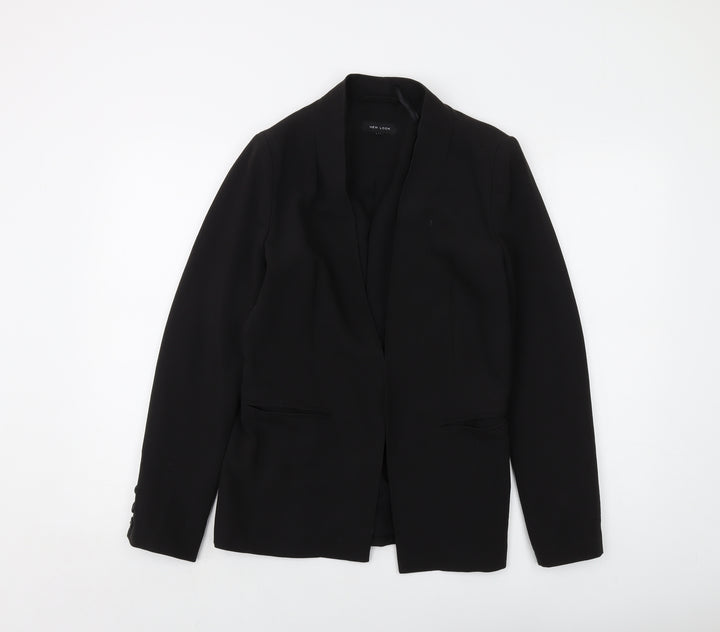 New Look Womens Black Jacket Size 10 Button